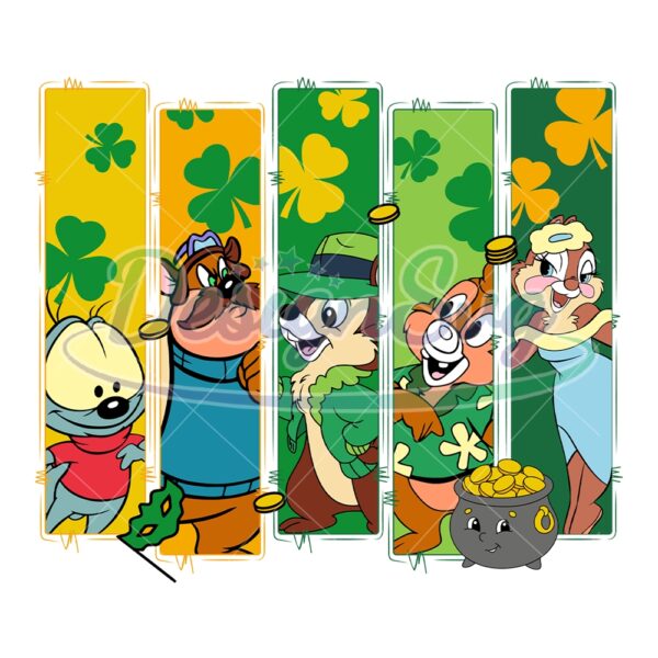 chip-n-dale-happy-st-patrick-day-lucky-clover-png