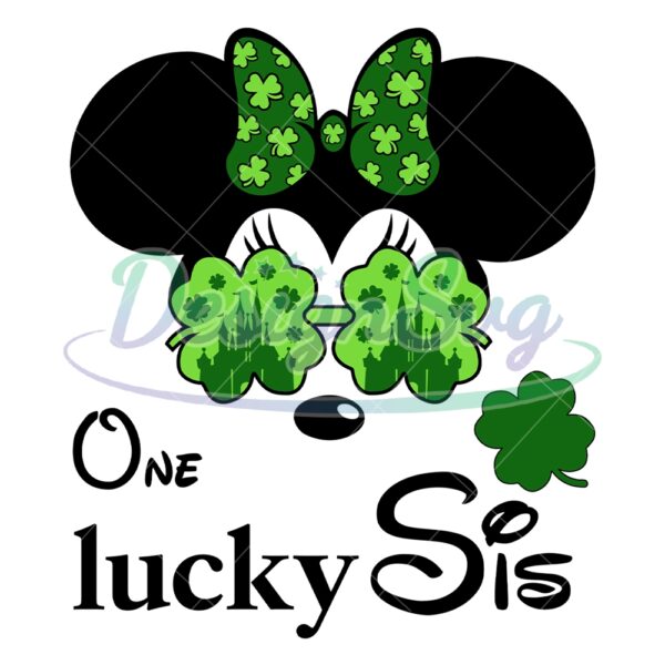one-lucky-sis-green-clover-glasses-minnie-svg