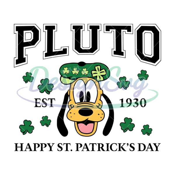 pluto-dog-happy-st-patrick-day-est-1930-svg