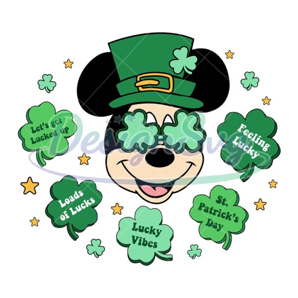 mister-lucky-charm-mickey-green-clover-glasses-svg