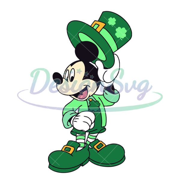 mickey-magic-mouse-st-patrick-day-clover-hat-svg