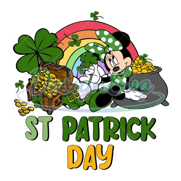 st-patrick-day-minnie-green-clover-gold-pot-png