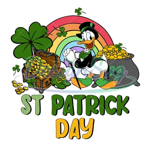 st-patrick-day-leprechaun-donald-duck-gold-pot-png