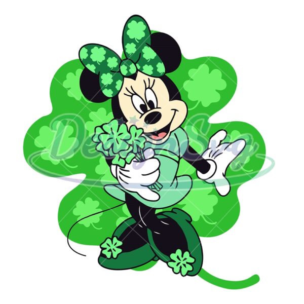 green-four-leaf-clover-disney-minnie-mouse-svg