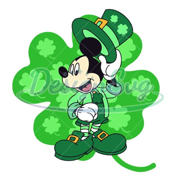 green-four-leaf-clover-disney-mickey-mouse-svg
