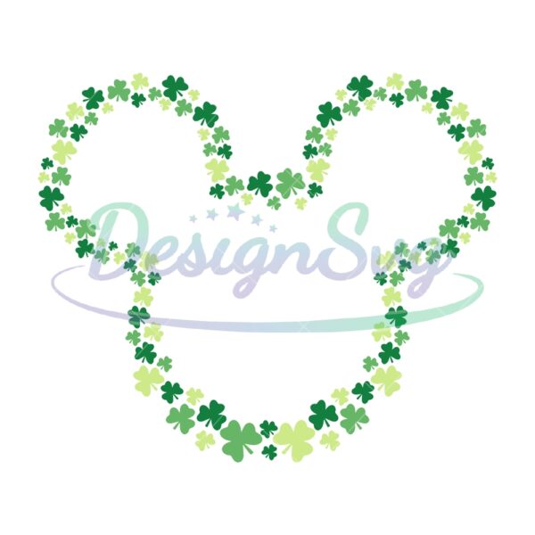 st-patrick-day-green-clover-mickey-mouse-head-svg