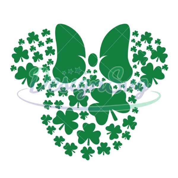patrick-day-green-leaf-minnie-mouse-head-svg