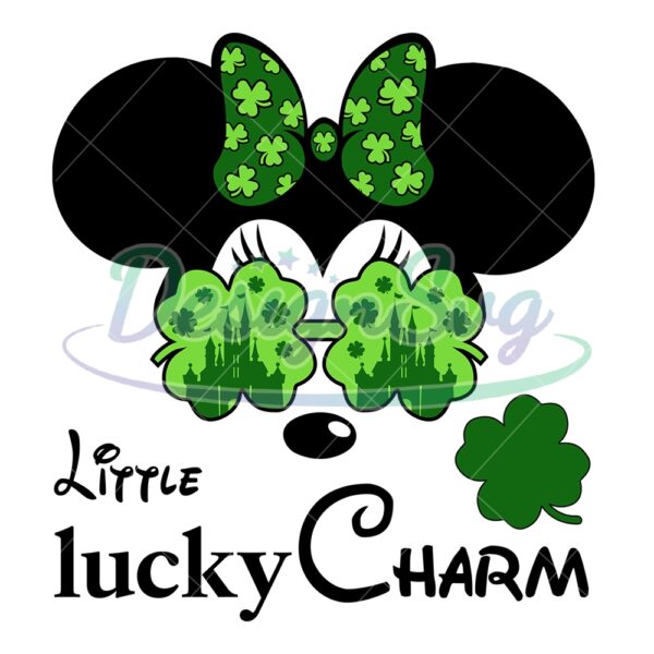 little-lucky-charm-green-leaf-clover-minnie-svg