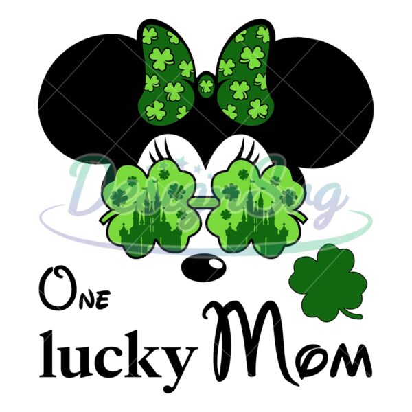 one-lucky-mom-green-clover-minnie-mouse-svg