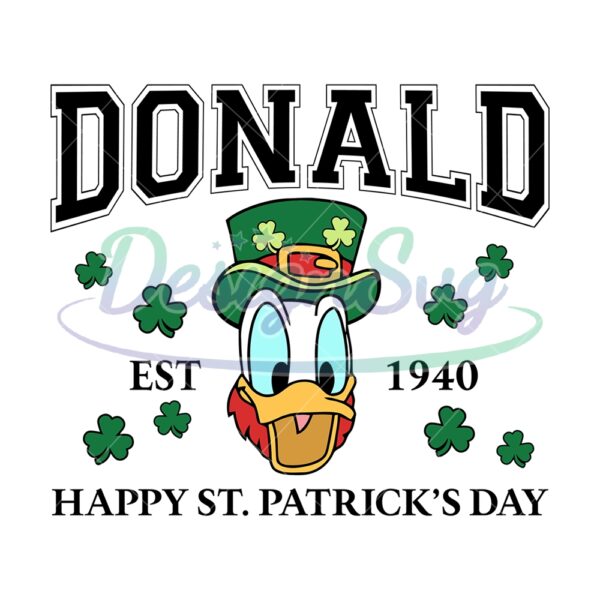 irish-donald-duck-happy-st-patrick-day-est-1940-svg
