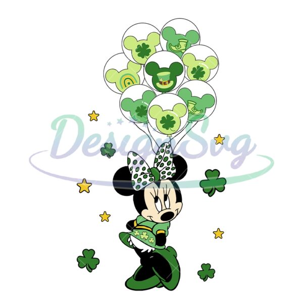 irish-minnie-mouse-leprechaun-green-balloon-svg