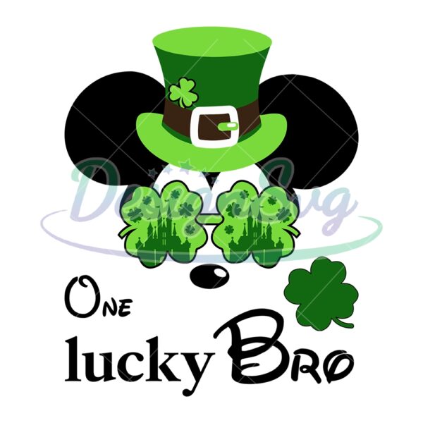 one-lucky-bro-irish-green-mickey-leprechaun-svg
