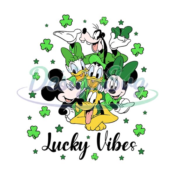 lucky-vibes-mickey-and-friends-green-irish-svg