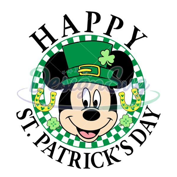 happy-st-patrick-day-irish-green-mickey-checkered-svg