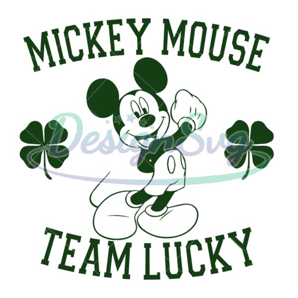 mickey-mouse-team-lucky-green-leaf-clover-svg