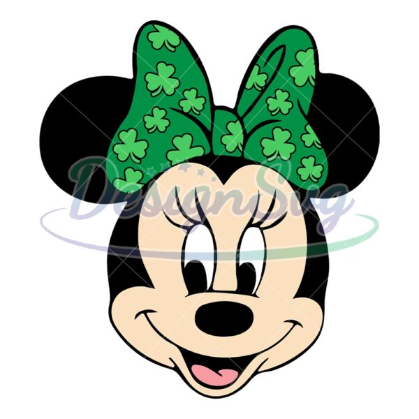 green-leaf-clover-bow-minnie-mouse-head-svg