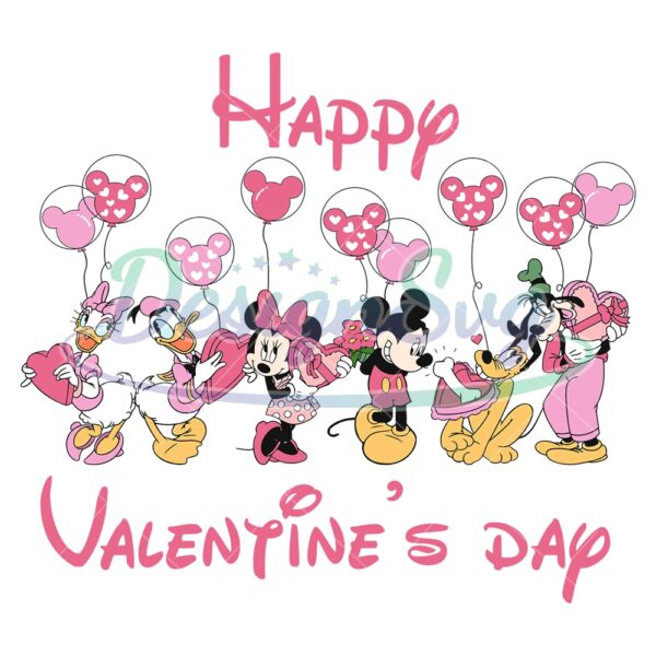 happy-valentines-day-mickey-friends-pink-balloon-svg