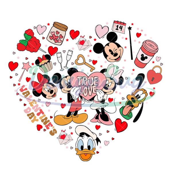 true-love-valentines-day-mickey-couple-doodle-heart-svg