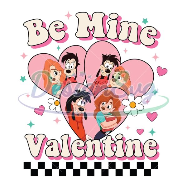 be-mine-valentine-max-and-roxanne-couple-checkered-png