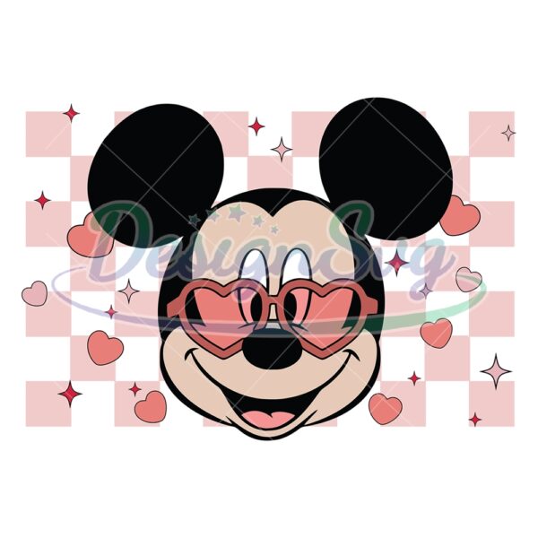 mickey-mouse-head-love-valentines-checkered-svg