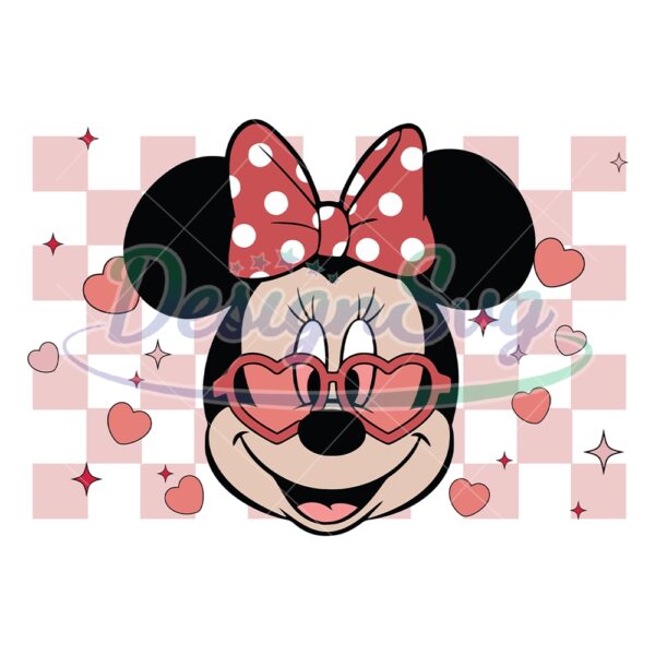 minnie-mouse-head-love-valentines-checkered-svg