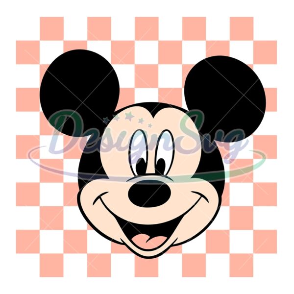 mickey-mouse-head-checkered-pattern-svg