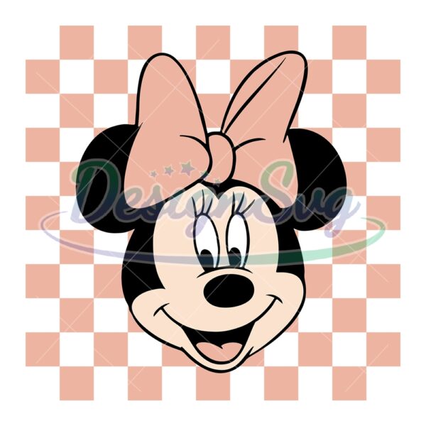 minnie-mouse-head-checkered-pattern-svg