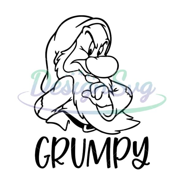 grumpy-the-snow-white-7-dwarfs-svg
