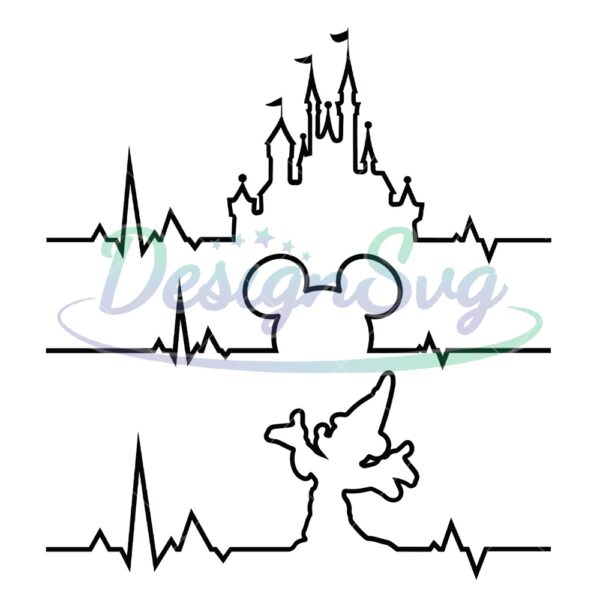 heartbeat-magic-mickey-mouse-castle-svg