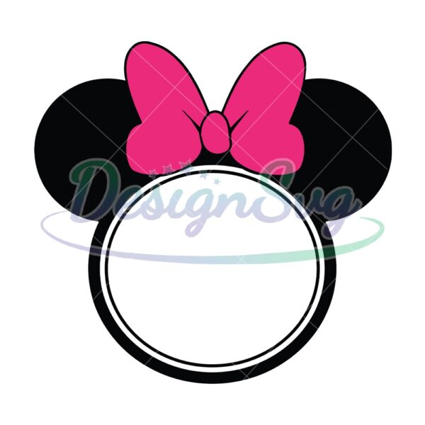 pink-bow-black-white-minnie-mouse-head-svg
