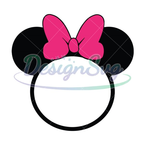 black-white-pink-bow-minnie-mouse-head-svg