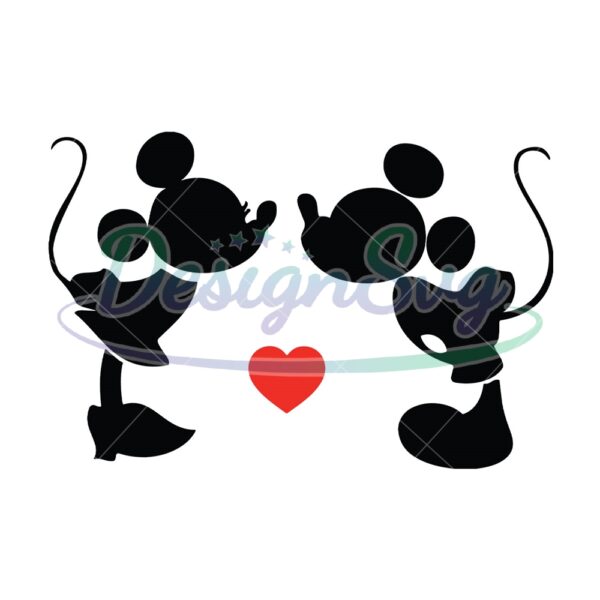 kissing-mickey-minnie-mouse-svg