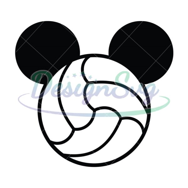 mickey-mouse-head-volleyball-ball-pattern-svg