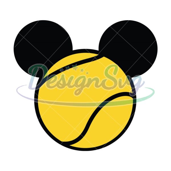 mickey-mouse-yellow-softball-pattern-svg