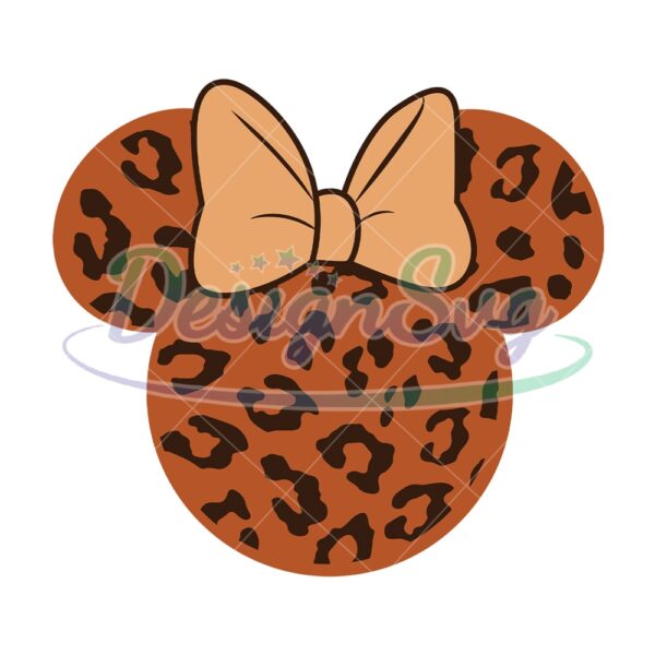 minnie-mouse-leopard-pattern-head-svg