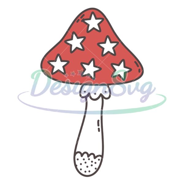 Patriotic Stars Mushroom 4th Of July SVG
