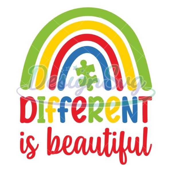 different-is-beautiful-autism-awareness-rainbow-svg
