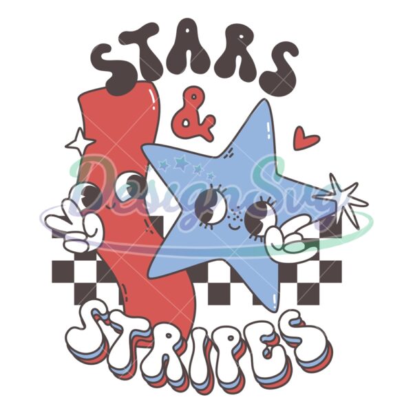 Stars And Stripes Retro Patriotic SVG