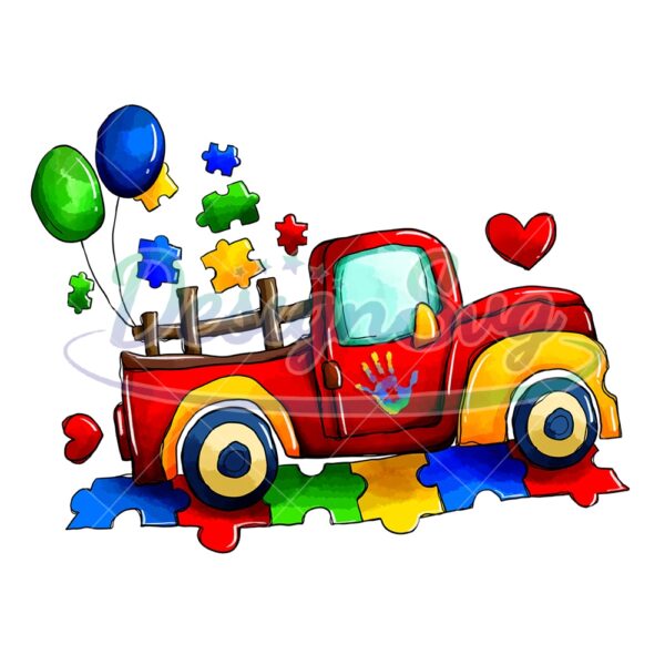 autism-awareness-puzzle-balloon-red-truck-png