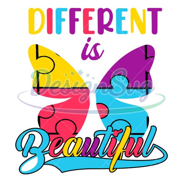 different-is-beautiful-autism-butterfly-puzzle-svg