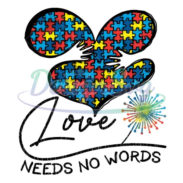 love-need-no-words-dandelion-autism-png