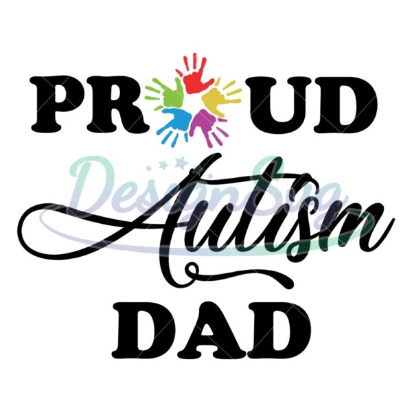 proud-autism-dad-rainbow-hand-puzzle-svg