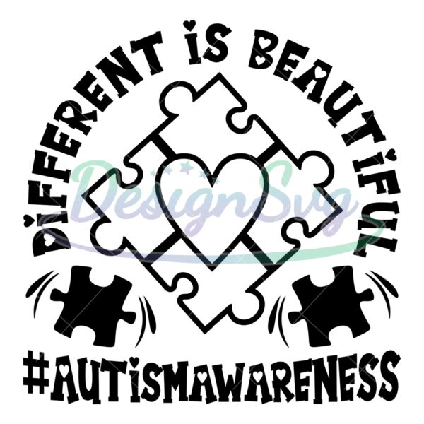 different-is-beautiful-autism-awareness-black-puzzle-svg