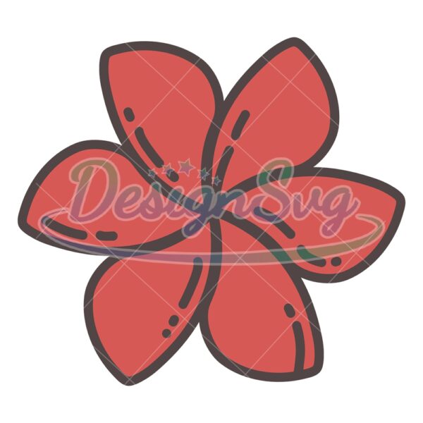 Tropical Red Flower Patriotic Day SVG