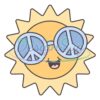 Peace Sign Glasses Sun Patriotic Day SVG