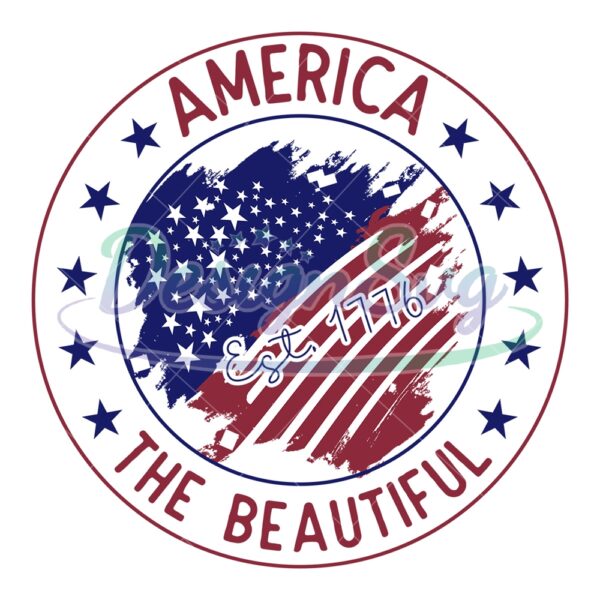 The Beautiful America Est 1776 4th Of July SVG
