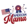 American Mama Patriotic Day Flag Badge SVG
