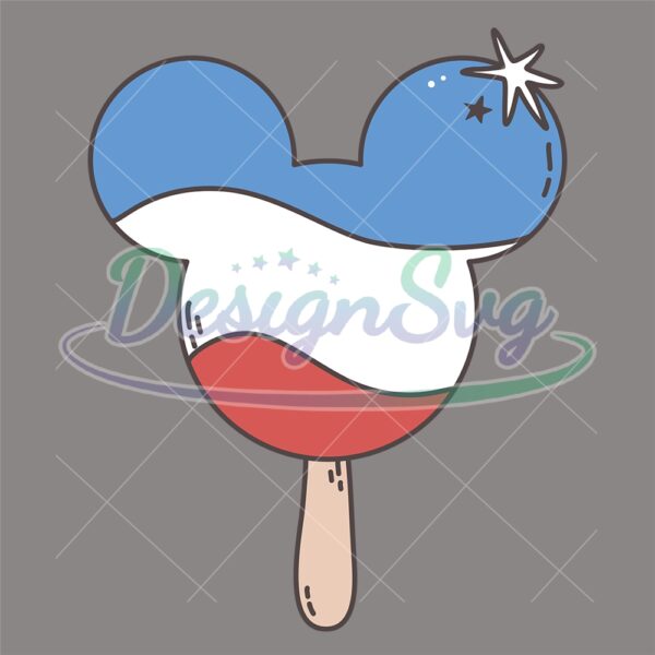 Mickey Popsicle Patriotic Holiday SVG