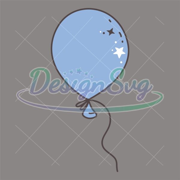 Patriotic Blue Balloon 4th Of July SVG