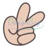 Patriotic Peace Sign Hand Cartoon SVG